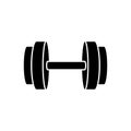 Dumbbell black glyph icon Royalty Free Stock Photo