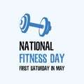 National Fitness Day vector Royalty Free Stock Photo