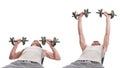 Dumbbell Chest Press Royalty Free Stock Photo