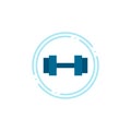 Dumbbell flat element design,Vector and Illustration Royalty Free Stock Photo