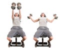 Dumbbell Fly Royalty Free Stock Photo
