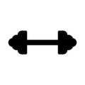 Dumbbell Icon Design. Dumbbells for sports halls, Fitness, Health and activity icons. Black sign design Royalty Free Stock Photo