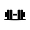 Dumbbell Icon Design. Dumbbells for sports halls, Fitness, Health and activity icons. Black sign design Royalty Free Stock Photo