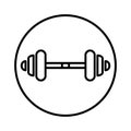 Dumbbell Icon Design. Dumbbells for sports halls, Fitness, Health and activity icons. Black sign design Royalty Free Stock Photo