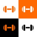 Dumbbell icon design, exercise dumbell symbol, workout vector icon