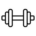 Dumbbell Isolated Vector Icon that can be easily modified or edit