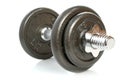 Dumbbell isolated on white Royalty Free Stock Photo