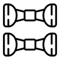 Dumbbell item icon outline vector. Shop goods