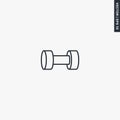 Dumbbell, linear style sign for mobile concept and web design Royalty Free Stock Photo