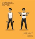 Upright Row Dumbbell Moves Manga Gym Set Illustration