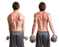 Dumbbell Shrug Exercise Royalty Free Stock Photo