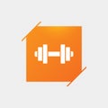 Dumbbell sign icon. Fitness symbol.