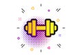 Dumbbell sign icon. Fitness symbol. Vector