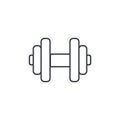 Dumbbell, sport, gym thin line icon. Linear vector symbol