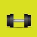 Dumbbell sport weights flat icon vector