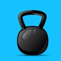 Dumbbell sport weights flat icon vector