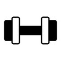 Dumbbell vector in trendy style, gym fitness equipment