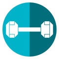 Dumbbell weight fitness gym icon shadow