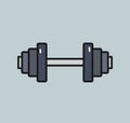 Dumbbell weight icon. Dumbell weight isolated.