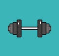 Dumbbell weight icon. Dumbell weight isolated.