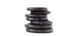 Dumbbell weights stacked Royalty Free Stock Photo