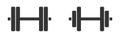 Dumbbell weights vector illustration icons