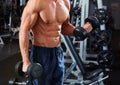 Dumbbell workout Royalty Free Stock Photo