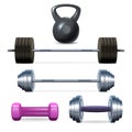 Dumbbells Barbells And Weight Royalty Free Stock Photo