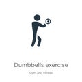 Dumbbells exercise icon vector. Trendy flat dumbbells exercise icon from gym and fitness collection isolated on white background.