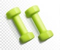 Dumbbells for fitness. Vector image on a transparen