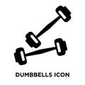 Dumbbells icon vector isolated on white background, logo concept Royalty Free Stock Photo