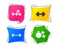 Dumbbells icons. Fitness sport symbols. Vector Royalty Free Stock Photo