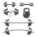 Dumbbells set Royalty Free Stock Photo