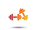 Dumbbells sign icon. Fitness sport symbol.