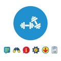 Dumbbells sign icon. Fitness sport symbol.