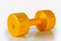 Dumbbells for sports yellow