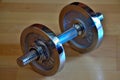 Dumbbells, strength training and regular exercise - healthy lifestyle