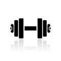 Dumbbells vector icon Royalty Free Stock Photo