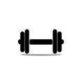 Dumbell black flat style illustration