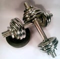 Dumbell with discs Royalty Free Stock Photo