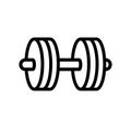 Dumbell ( training , gym ) icon illustration