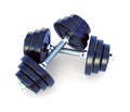 Dumbells on white Royalty Free Stock Photo