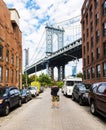 DUMBO district in Brooklyn. New York City, USA Royalty Free Stock Photo