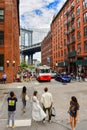 DUMBO district in Brooklyn. New York City, USA Royalty Free Stock Photo