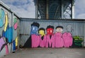 DUMBO Graffiti - Down Under the Manhattan Bridge. Royalty Free Stock Photo