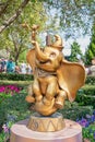Dumbo and Timothy Gold Statue 50th Anniversary Disney