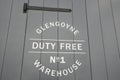 A warehouse door of the Glengoyne whisky distillery in Scotland