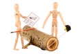 Dummies and log Royalty Free Stock Photo