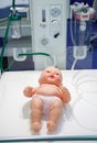 Dummy of child in medical box Royalty Free Stock Photo