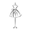 Dummy dress hand drawing illustration vector